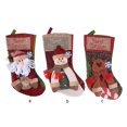 thumbnail image 3 of Cute Christmas Stocking Lints Portable Hanging Kids Present Tree Xmas Themed Replacement Decorative Washable Stylish Kids Gift Storage Bag Animal, 3 of 8