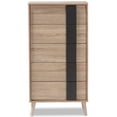 thumbnail image 3 of Bowery Hill Engineered Wood Light Oak Brown Chest Rectangular 45.4"H Unassembled, 3 of 10