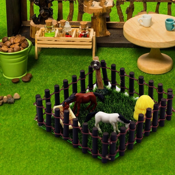 Clôture De Corral Jouet 20 Pièces – Enclos à Chevaux DIY – Plastique Durable – Cadeau éducatif Pour Enfants (marron)