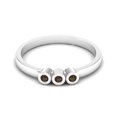 thumbnail image 1 of Tiny Round Shape Smoky Quartz Stackable Women Ring 925 Sterling Silver Delicate Jewelry, 1 of 3