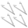 thumbnail image 1 of Shisuyan Charnières Fer Argent pour Armoire Meuble Garde-Robe Installation 4 Pcs 5.1X1.2X0.4In, 1 of 8