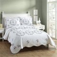 thumbnail image 1 of Modern Heirloom Collection A134C08PRNFS Gwen Quilt Set, White & Lavender - King Size - 3 Piece, 1 of 4