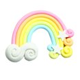 thumbnail image 2 of 6pcs Rainbow Decoration Candy Color Stars Clouds Soft Polymer Clay Hair Curler Pottery Rainbow DIY, 2 of 2