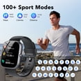 thumbnail image 2 of Montre Intelligente pour Android et iPhone, Montre Intelligente Étanche IP68 pour Femmes et Hommes avec Plus de 100 Modes Sportifs, Traqueur de Mise en Forme de 1,91 Po, Montre Intelligente avec Appel Bluetooth (Répondre/faire des Appels), pour Cadeau Noir, 2 of 5