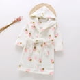 thumbnail image 2 of Toddler Baby Boys Girls Cartoon Bathrobes Flannel Night-Robe Sleepwear, 2 of 9