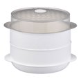 thumbnail image 1 of 1 Set Food Steamer Double-layer Kitchen Microwave Oven Steamer Food Cookware, 1 of 6