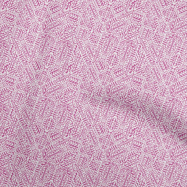 oneOone Cotton Jersey Pink Fabric Abstract Sewing Craft Projects Fabric Prints By Yard 58 Inch Wide