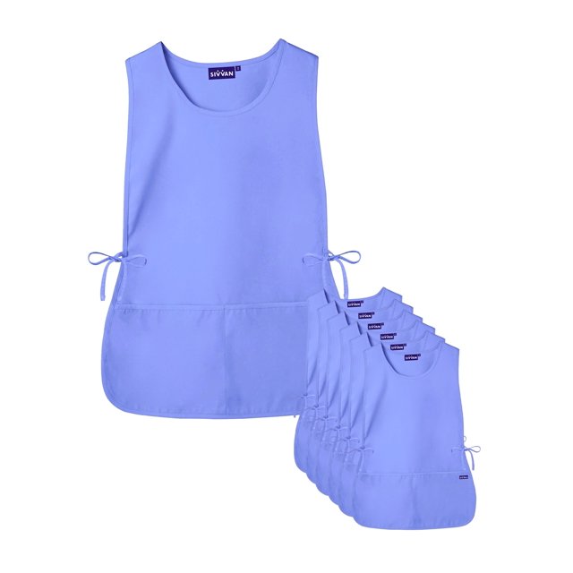"Sivvan Unisex Cobbler Apron (6 Pack) - Adjustable Waist Ties, 2 Deep front pockets"