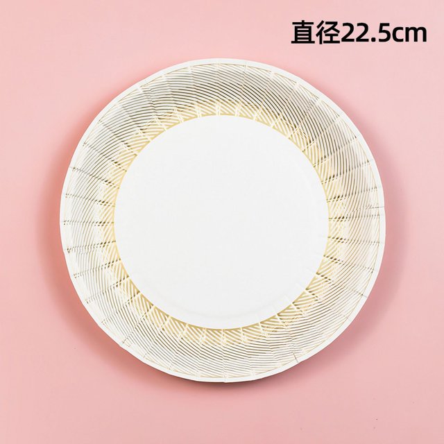 Nvzi Assiettes en Papier Jetables de 8,85 Pouces, 50 Assiettes en Papier Jetables, Résistantes aux Coupures, Assiettes en Papier Résistantes au Trempage pour Usage Quotidien, Assiettes en Papier Résistantes aux Coupures pour les Réunions de Famille, Pique-Nique (Jaune)