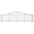 thumbnail image 2 of vidaXL Arched Gabion Baskets 2 pcs 200x50x40/60 cm Galvanised Iron, 2 of 4
