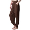 thumbnail image 2 of Dealovy Yoga Pants Womens High Waisted Belly Control Workout Running Sweatpants Solid Color Jogger Trousers, 2 of 5