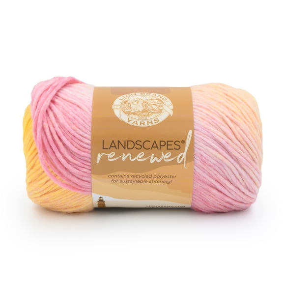 Fil Lion Brand Landscapes® Renewed Sorbet Fil #4 Moyen/ Peigné 150g/ 212m, 3-CT