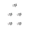 thumbnail image 1 of Youkk Water Proof Dark Wall Stickers For Light Switches Wide Application Wall Decals 005 5Set, 1 of 6