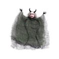 thumbnail image 3 of Poupée Sorcière Suspendue d'Halloween Robuste Légère Polyvalente Ornement Volant s Vert, 3 of 9