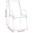 thumbnail image 2 of vidaXL 3 Piece Garden Dining Set Black Steel and Textilene, 2 of 4
