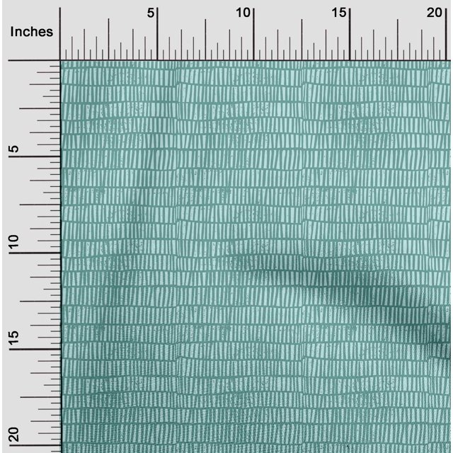oneOone Cotton Cambric Fabric Uneven Stripe Block Decor Fabric Printed BTY 56 Inch Wide