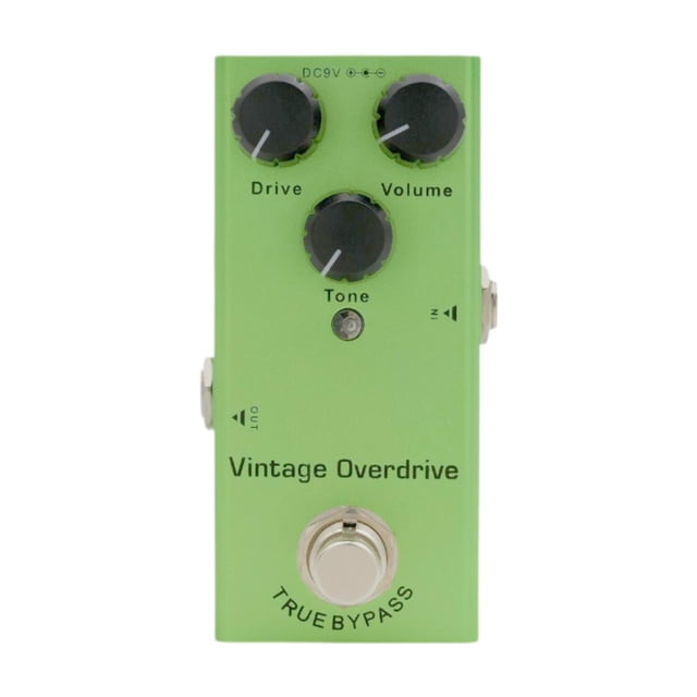 Bunblic Pédale d'Effets de Guitare Électrique Pédale de Guitare Portable, Mini, Accessoires d'Instrument de Musique Véritable Contournement pour Scène, Studio, Spectacle Overdrive Vintage