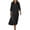 Black, variant on Button-Down Dress For Women, Loose Fit with Pockets and Quarter Sleeves, Long Casual Maxi Dress for Spring and Summer
