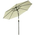 thumbnail image 1 of Outsunny Parasol de Marché Rond 3 m x 2,4 m, Beige, 1 of 10