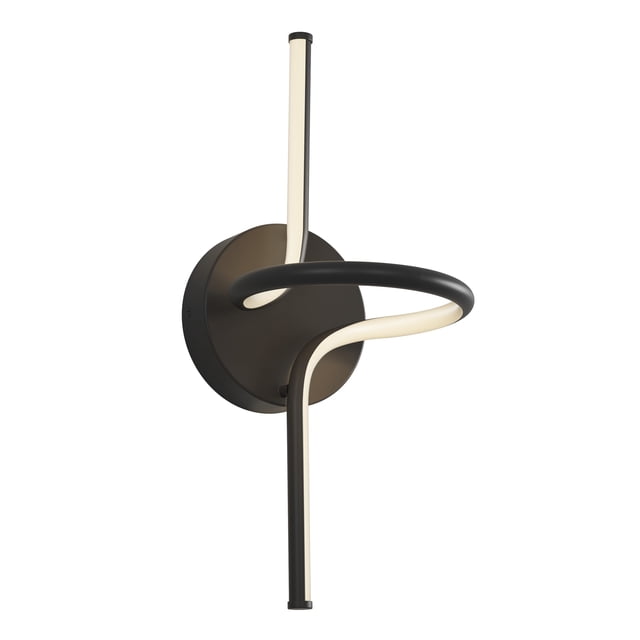 Artika Swirl Modern LED Wall Sconce Matte Black Indoor Adjustable Brightness