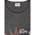 thumbnail image 4 of MAWCLOS Hauts pour Femmes T-Shirt à Imprimé Tournesol T-Shirt à Manches Courtes Tee Mode Travail Col Rond Haut Gris Foncé 3TG, 4 of 5