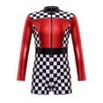 thumbnail image 1 of Aislor Combinaison de Course pour Filles, Combinaison pour Enfants Pilote de Course, Justaucorps à Manches Longues, Tenue de Course d'Halloween Carnaval, Rouge 8, 1 of 7