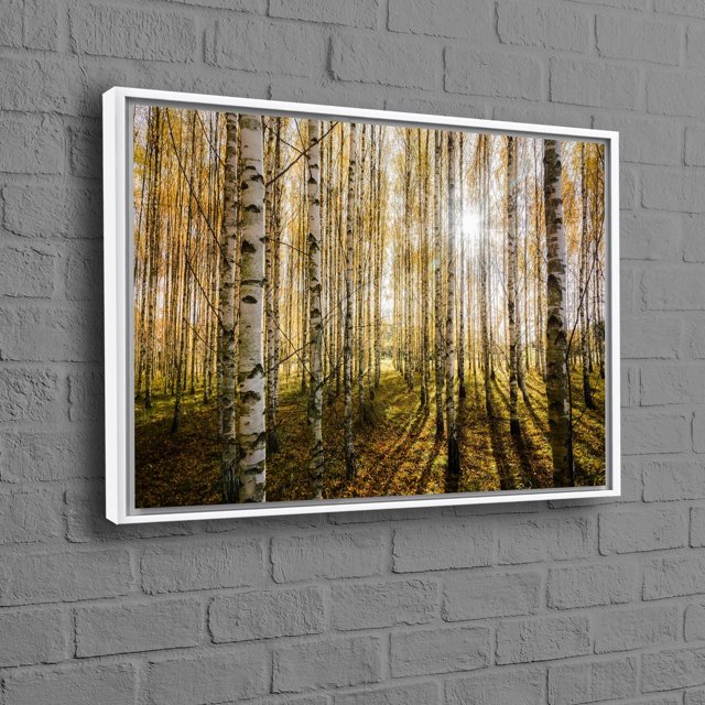 Personalized Birch Forest Artwork as Landscape Poster and 3D Canvas for Holiday Decor or Baby Gift