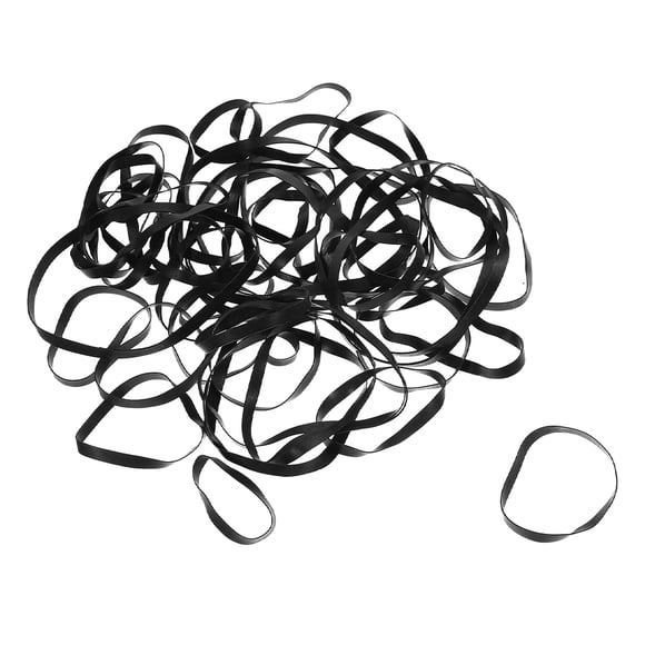 PAMINGONO 50Pcs Large Black Rubber Bands Heavy Duty Elastic Bands for Hiking Camping and Household Use