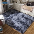 thumbnail image 3 of SUSUZI 5' x 7' Shaggy Area Rug, 2 Inch Thick Fluffy Plush Carpet with Non-Slip PVC Back, Soft Polypropylene Floor Rug for Bedroom Living Room Kids Room Home Décor,Dark Gray, 3 of 7