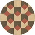 thumbnail image 1 of Ahgly Tapis d'Intérieur Lavable en Machine Carré Marron Selle, 3 Pieds Carré, 1 of 7