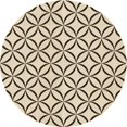 thumbnail image 1 of Ahgly Company Tapis d'Intérieur Rond Lavable en Machine Beige Blé Transitionnel, 6 Pieds Rond, 1 of 7