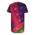 thumbnail image 4 of EQWLJWE Hauts d'Été pour Femmes Hauts pour Femmes Liquidation Femmes Décontracté Imprimé Manches Courtes Col Rond Chandail Blouse T-shirt Hauts, 4 of 5