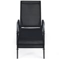 thumbnail image 1 of Topbuy Chaise Longue Inclinable Réglable - Ensemble de 1, Brun/noir, Cadre en Acier Robuste avec Accoudoirs, 1 of 8