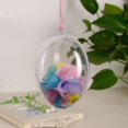 thumbnail image 3 of 5pcs Plastic Oval Egg Shape Hollow Ball Transparent Egg Candy Box Wedding Decor, 3 of 9