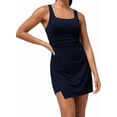 thumbnail image 3 of Robe de Tennis pour Femmes Robes Athlétiques Robe d'Entraînement Robe Jupe-Short Tenues de Golf Cachée Bleu G, 3 of 7