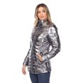 thumbnail image 2 of White Mark Women's Metallic Puffer Coat, 2 of 6