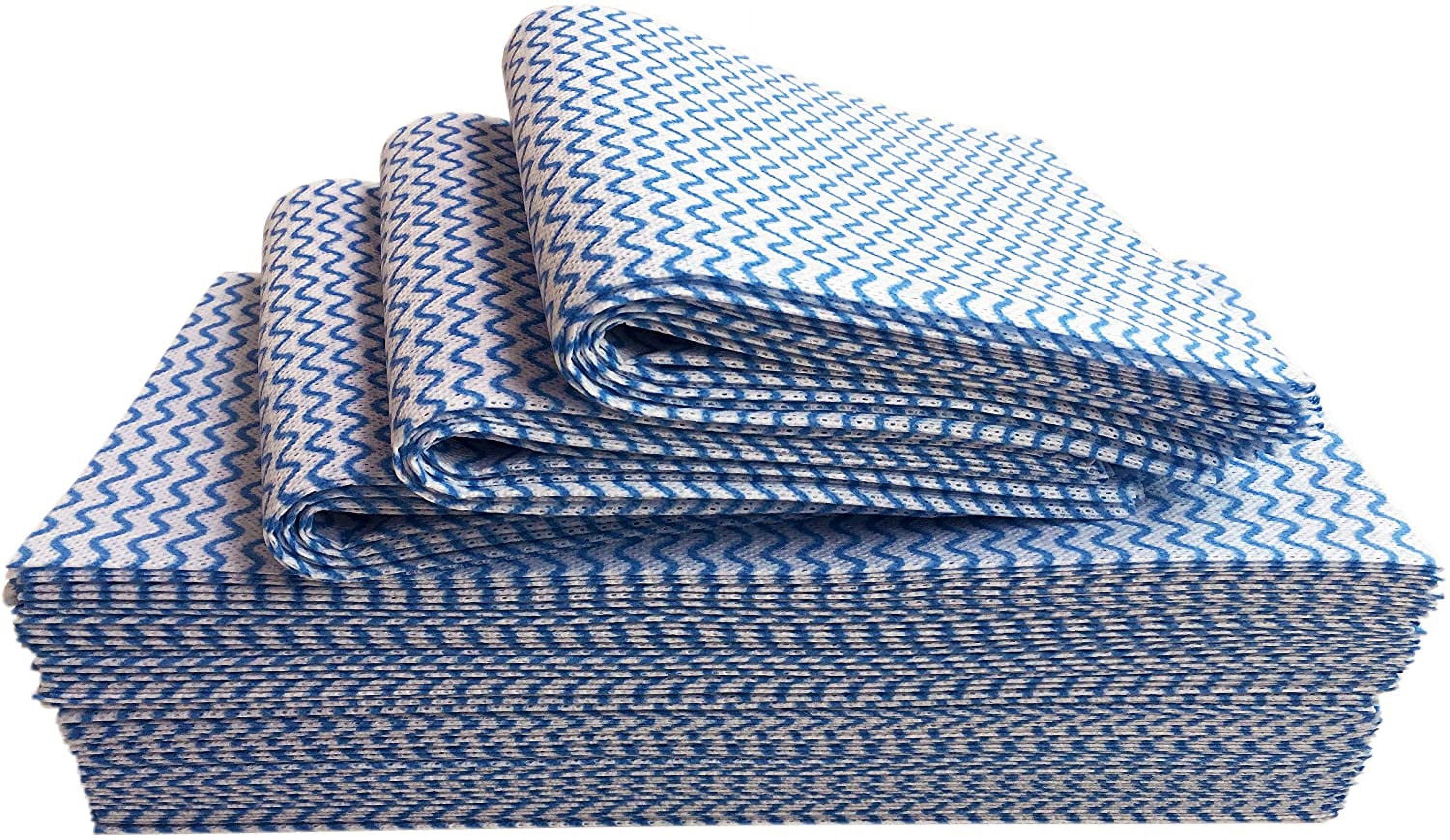 Disposable Dish Cloth, J Cloth, Reusable Cleaning Cloth Disposable Heavy Duty Dish Towels Dish Cloth Reusable Kitchen J Clothes 60 Count 11.9"X23.7" Blue Absorbent, Fast Dry