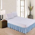 thumbnail image 2 of MesaSe Sheets & Beyond Solid Microfiber 14” Bed Skirt  Queen  White, 2 of 5