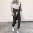 thumbnail image 4 of SDNall Ensemble de Sport Décontracté pour Femmes, Coupe Ample, Manches Courtes, 4 of 9