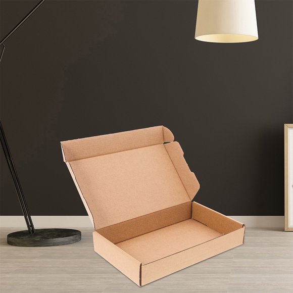 SKISUNO 20PCS Book Shipping Boxes Kraft Paper Light Brown for E Commerce Storage Protection Logistics