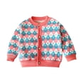 thumbnail image 2 of QIPOPIQ Girls Cardigan Uniform Sweater Long Sleeve Button Down Fall Winter Knit Tops for Kids Clearance, 2 of 3