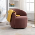 thumbnail image 3 of KOSSMAI Soft Upholstered Teddy Fabric Small Size Swivel Accent Chair For Living Room, Bedroom, Study Room, 3 of 5