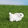 thumbnail image 2 of Micro Ornements Animaux Mignons Lapin Réaliste Micro Lapin Jardinage Accessoires en Résine, 2 of 6