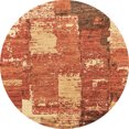 thumbnail image 1 of Ahgly Company Indoor Round Abstract Orange Patchwork Area Rugs, 6' Round, 1 of 6