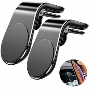 Magnetic Car Phone Holder, 2 Pieces Car Phone Holder Car Magnet Car Mount on Air Vent for iphone for Samsung Huawei Xiaomi and Most Smartphones