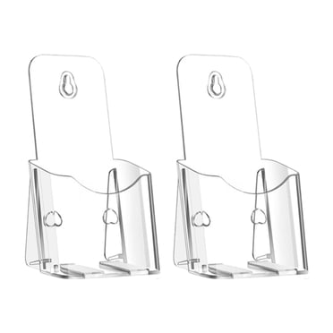 HILABEE Support de Brochure en Acrylique Présentoir Transparent pour Cartes de Visite Livret 10.5cmx8.5cmx20cm