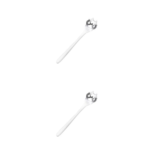 Redempat Cute Tea Spoon Exquisite Stainless Steel Spoon For Tea Drinking Teaware Dog Paw Colander Sil 1 2Set