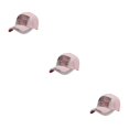 thumbnail image 3 of Decodeary Fashionable Baseball Cap Adjustable And Sun Defended Multi-colors Hat Pink 3Set, 3 of 6