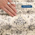 thumbnail image 3 of Hasoo 9' x 12' Vintage Indoor Rug for Living Room Soft Floral Area Rug Non Slip Stain Resistant Beige Carpet, 3 of 6
