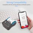thumbnail image 3 of Bisofice Portable 58mm Receipt Thermal Printer 2 inches Mini Mobile Pocket Printers with 1 Thermal Paper Roll USB&Wireless BT Connection Compatible with Windows/Android/iOS for Office Market, 3 of 8